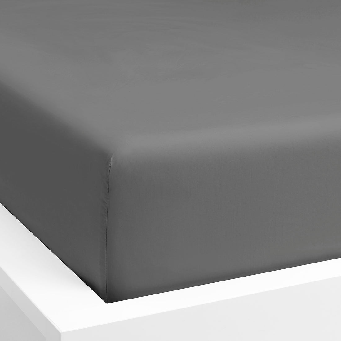 طقم مفرش فندقي 7 قطع - رمادي غامق