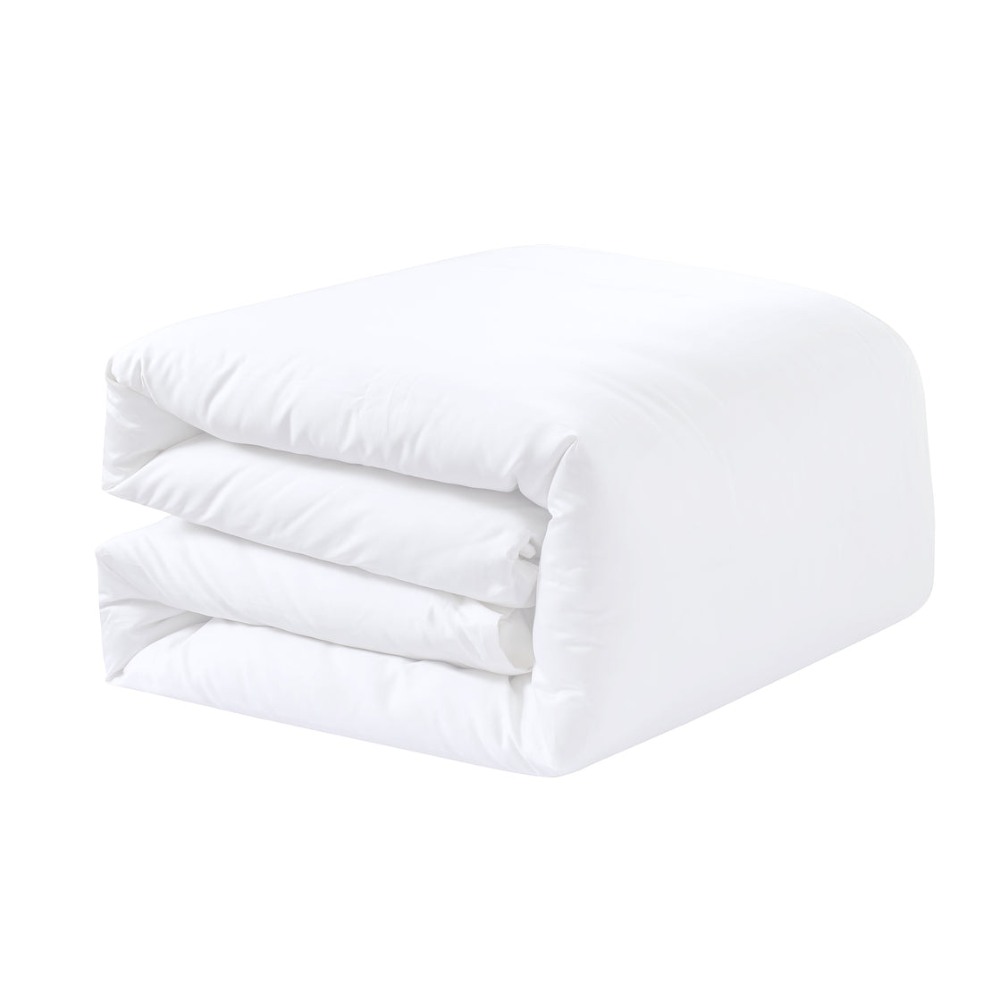7-Piece Plain White Hotel Comforter Set – Double (200x200 cm, 100% Cotton)