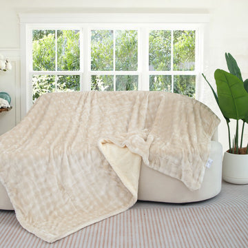 بطانية صالة وجهين فرو ومخمل