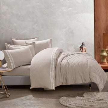 7-piece plain double bedspread