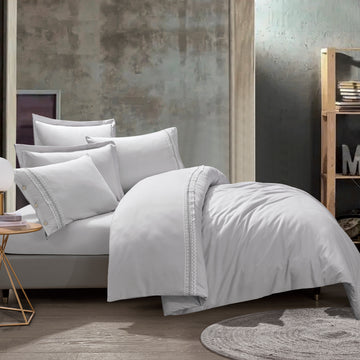 7-piece plain double bedspread