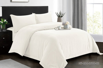 4-piece single bedspread, white, without filling