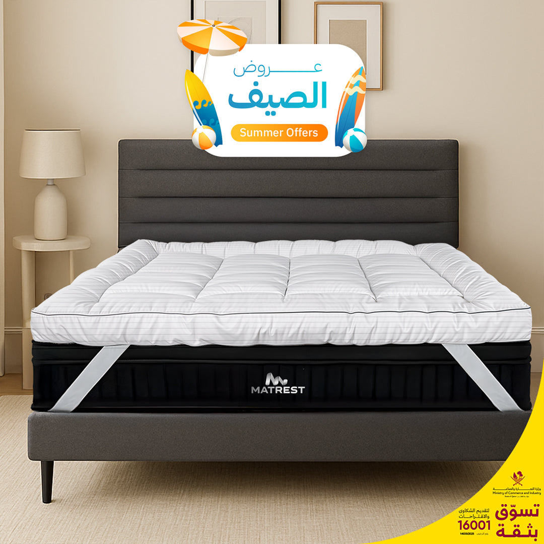 VIP Hotel Mattress Topper 14cm (Pinstripe)